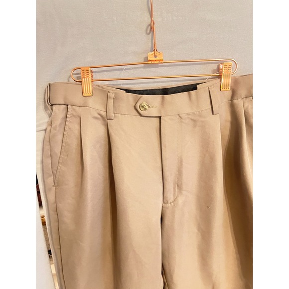 Savane Mens Performance Dress Pants 34X29 Easy Care Expandable Waistband Office - Picture 2 of 10